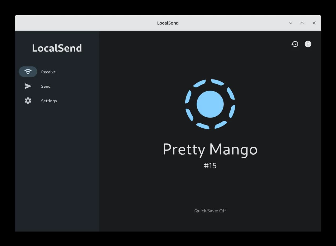 LocalSend 接收界面